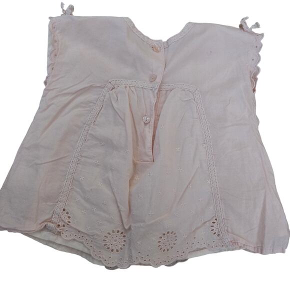 Emma’s Garden Eyelet Blouse 18 Months Baby Floral Peach Boho Classic - Picture 3 of 4